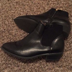 Black Leather Booties